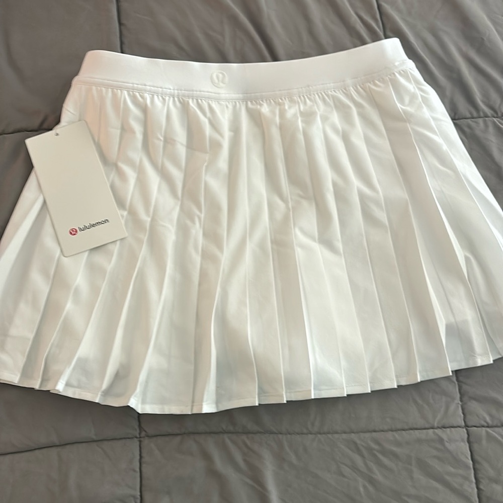 High rise pleated tennis skirt